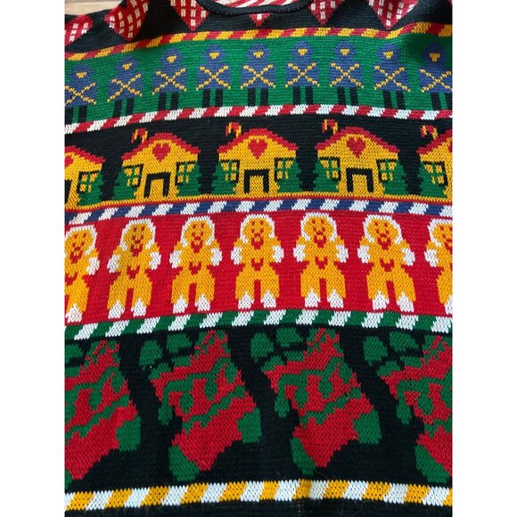 Vintage Carolina Colours Ugly Christmas Sweater S Festive Pattern F3 - Picture 5 of 5